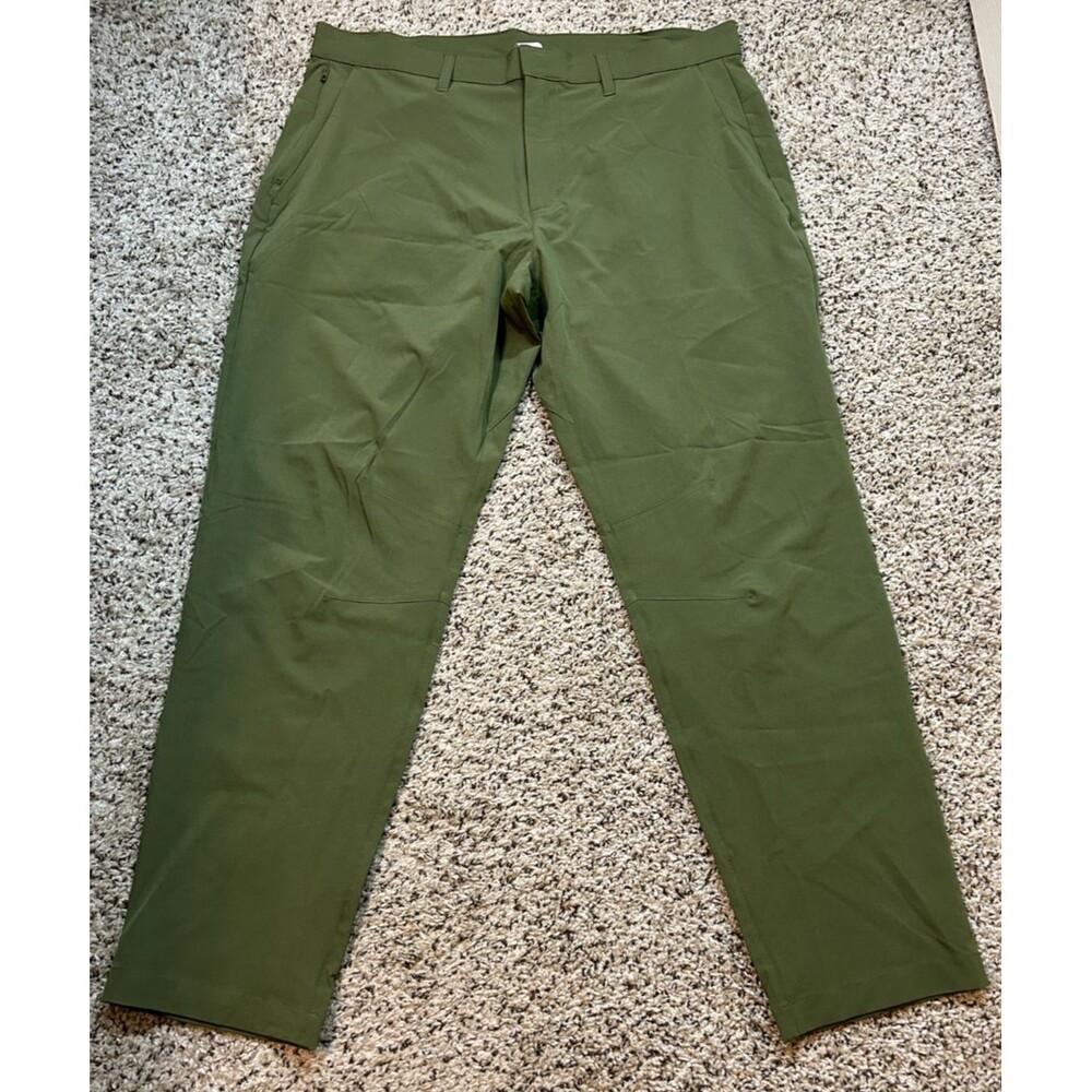 Fabletics The Only Pants Mens (36x29.5) Green Golf Chino Performance City NWT
